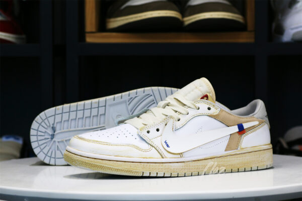 Custom Off White x Air Jordan 1 Low Aged White