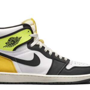 Jordan 1 Retro High White Black Volt University Gold